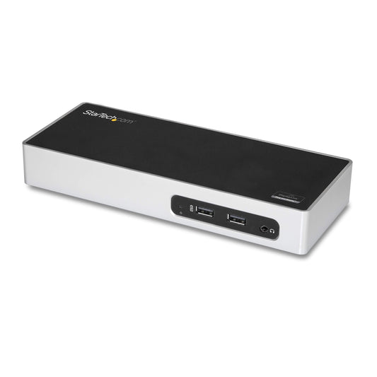 StarTech.com Dual Monitor USB 3.0 Laptop Docking Station w/ HDMI, DVI, VGA via Adapter, 6xUSB 3.0 & Audio Ports - USB Dock for Mac & Windows (DK30ADD)