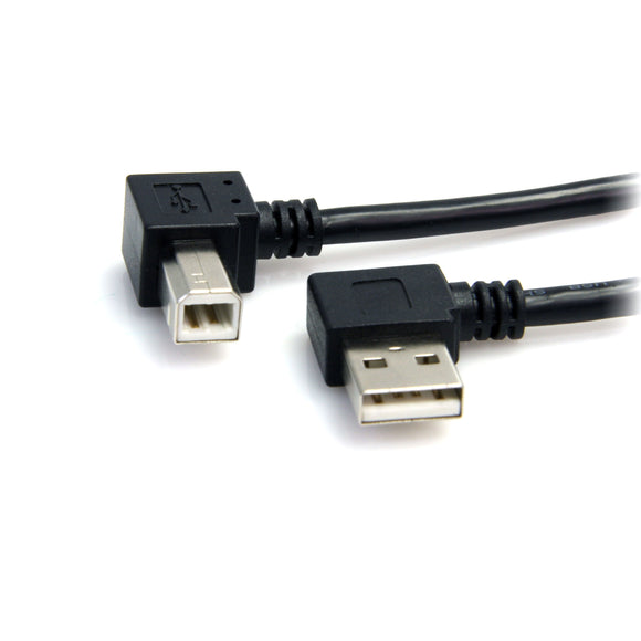 Startech.Com USB2HAB2RA3 A Right Angle to B Right Angle Usb Cable-M/M, 3-Feet