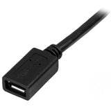 StarTech.com 0.5m 20in Micro-USB Extension Cable - M/F - Micro USB Male to Micro USB Female Cable (USBUBEXT50CM)