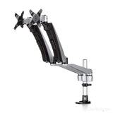 StarTech.com Desk Mount Dual Monitor Arm - Articulating - Supports VESA Monitors 12'' to 30'' - Adjustable - Grommet / Desk Mount - Premium - Silver (ARMDUAL30)