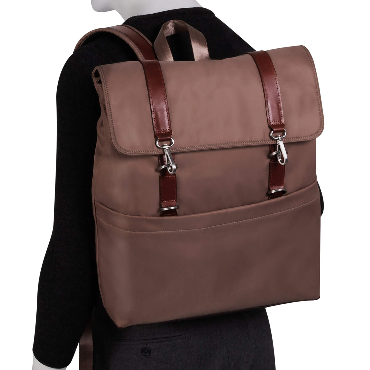 McKlein 18474 USA Element 15" Nylon Flap Over Laptop Backpack Khaki