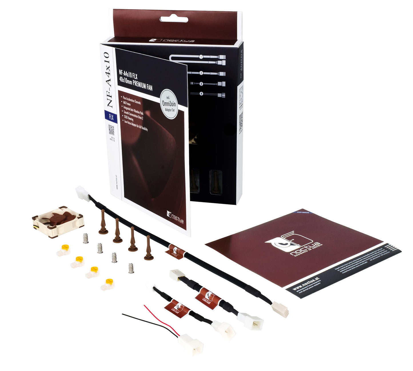 Noctua NF-A4x10 FLX, Premium Quiet Fan, 3-Pin (40x10mm, Brown)
