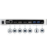 StarTech.com Dual 4K Docking Station - USB C and A (3.0) - Dual Monitor DisplayPort + HDMI Dock for Mac & Windows Laptops (DK30A2DH)