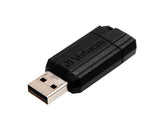 Verbatim 32GB PinStripe USB 2.0 Flash Drive, Black 49064