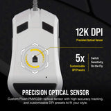 Corsair M55 RGB Pro Ambidextrous Multi-Grip Gaming Mouse, White