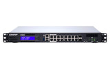 QNAP Qgd-1600P-8G-US 16-Port 1GbE Switch with 2 RJ45 and SFP+ Combo Port with Intel Celeron Processor and 8GB RAM