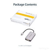 StarTech.com USB 3.1 Type-C to Dual Link DVI-D Adapter - 2560 x 1600 - Active USB-C to DVI Video Adapter Converter (CDP2DVIDP)