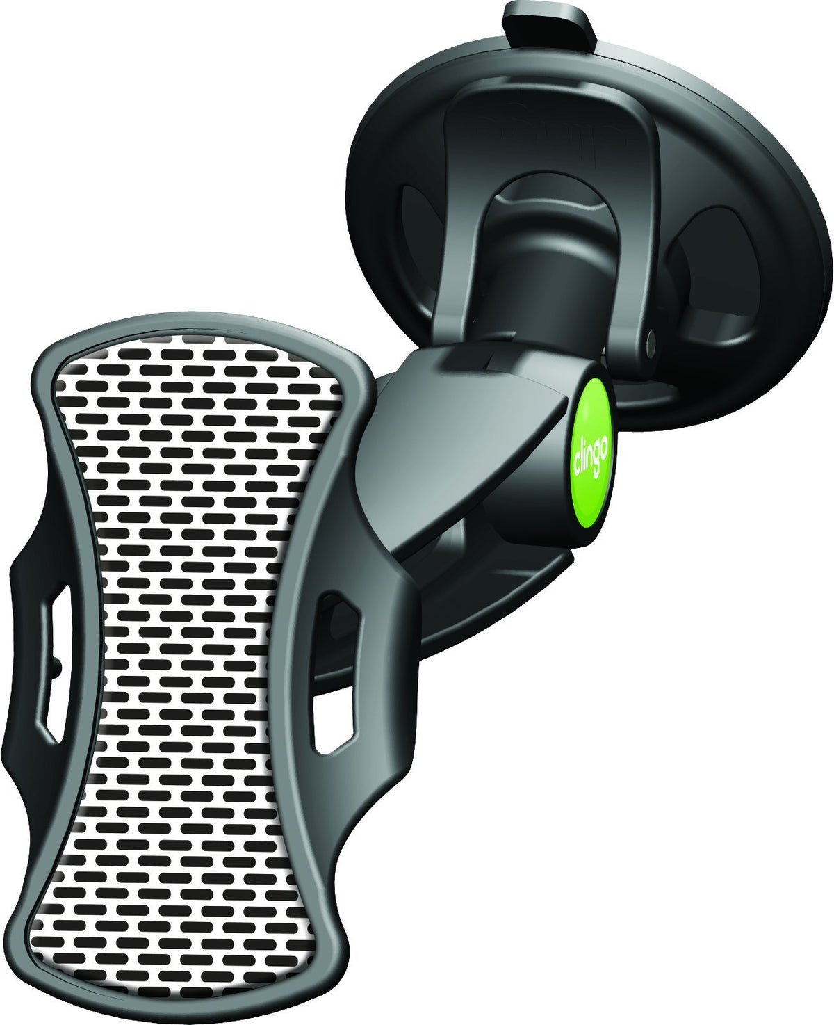 Clingo Universal Hands-Free Car Mount for iPhone 4/4S/5 and All Cell Phones and Mobile Devices-Retail Packaging-Black/White