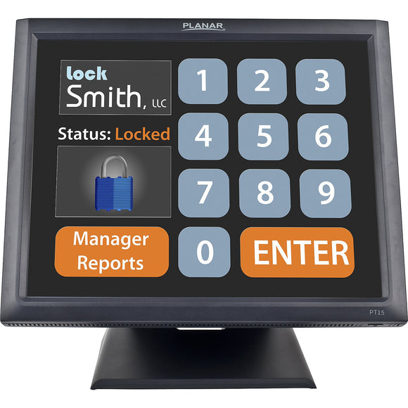 Pt1545r 15in Black Economical 5-Wire Resistive Touch Screen LCD with Dual Serial