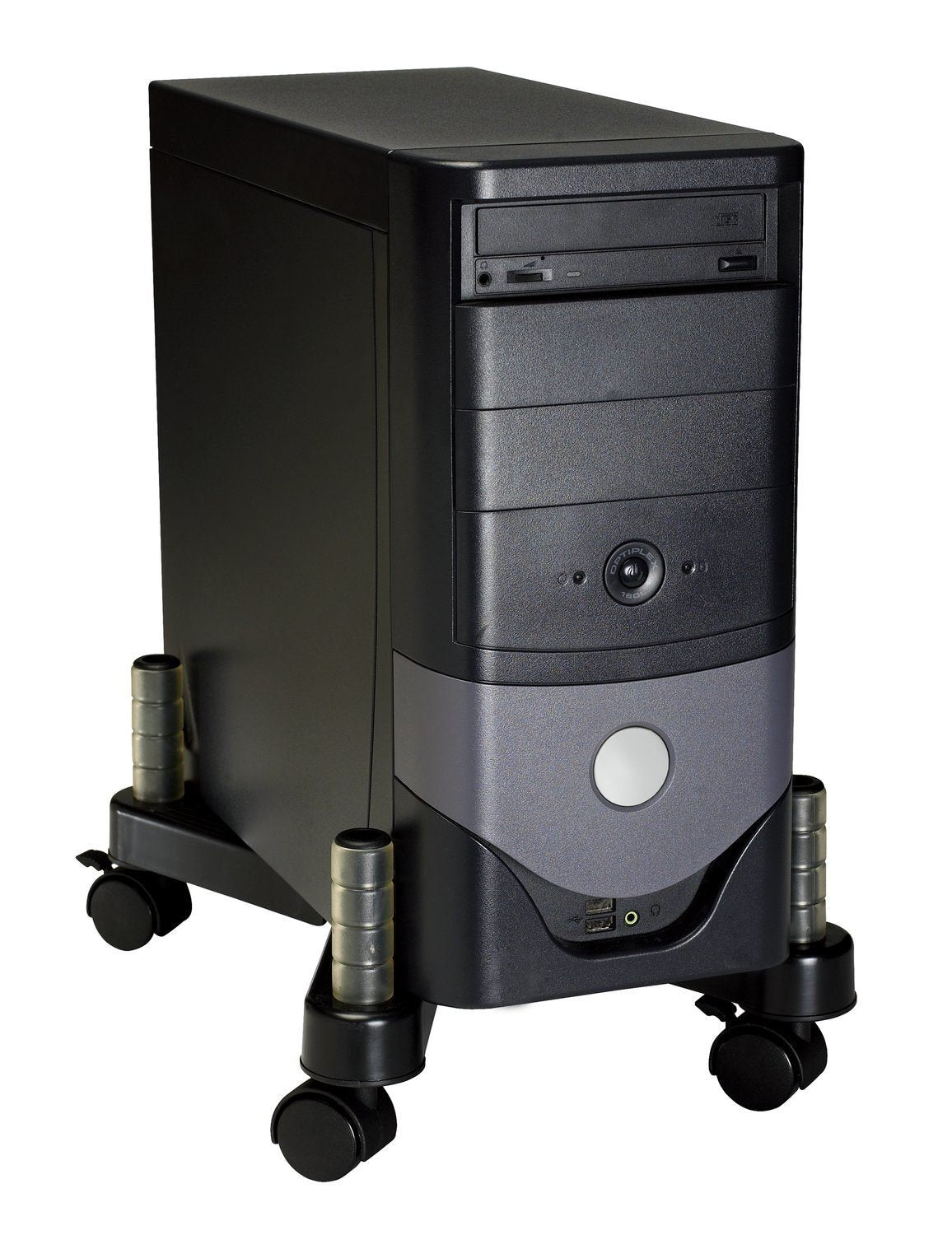 3M Adjustable Computer Tower Stand, Rolling Casters, Holds Up to 50lbs, Width Adjustable (CS100MB)