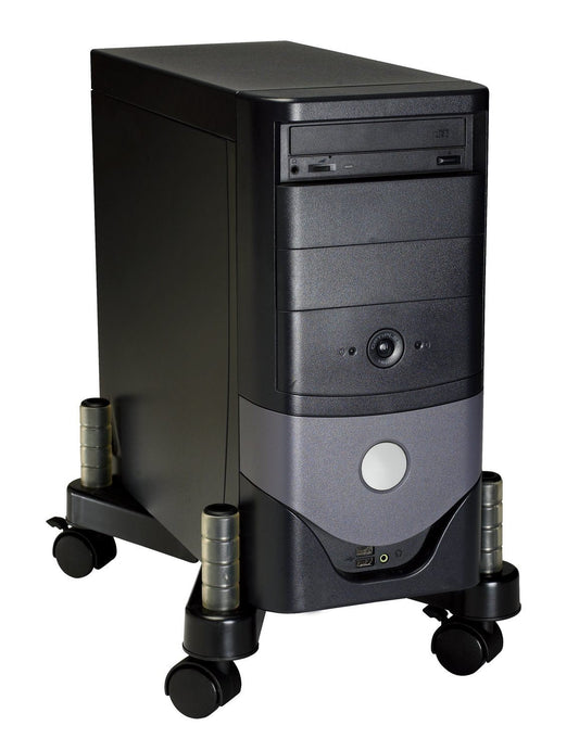 3M Adjustable Computer Tower Stand, Rolling Casters, Holds Up to 50lbs, Width Adjustable (CS100MB)