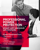 Cyber Power CA PR3000RTXL2UAN Smart App Sinewave UPS System, 3000VA/3000W, 9 Outlets, 2U Rack/Tower, Rmcard205 Pre-Installed