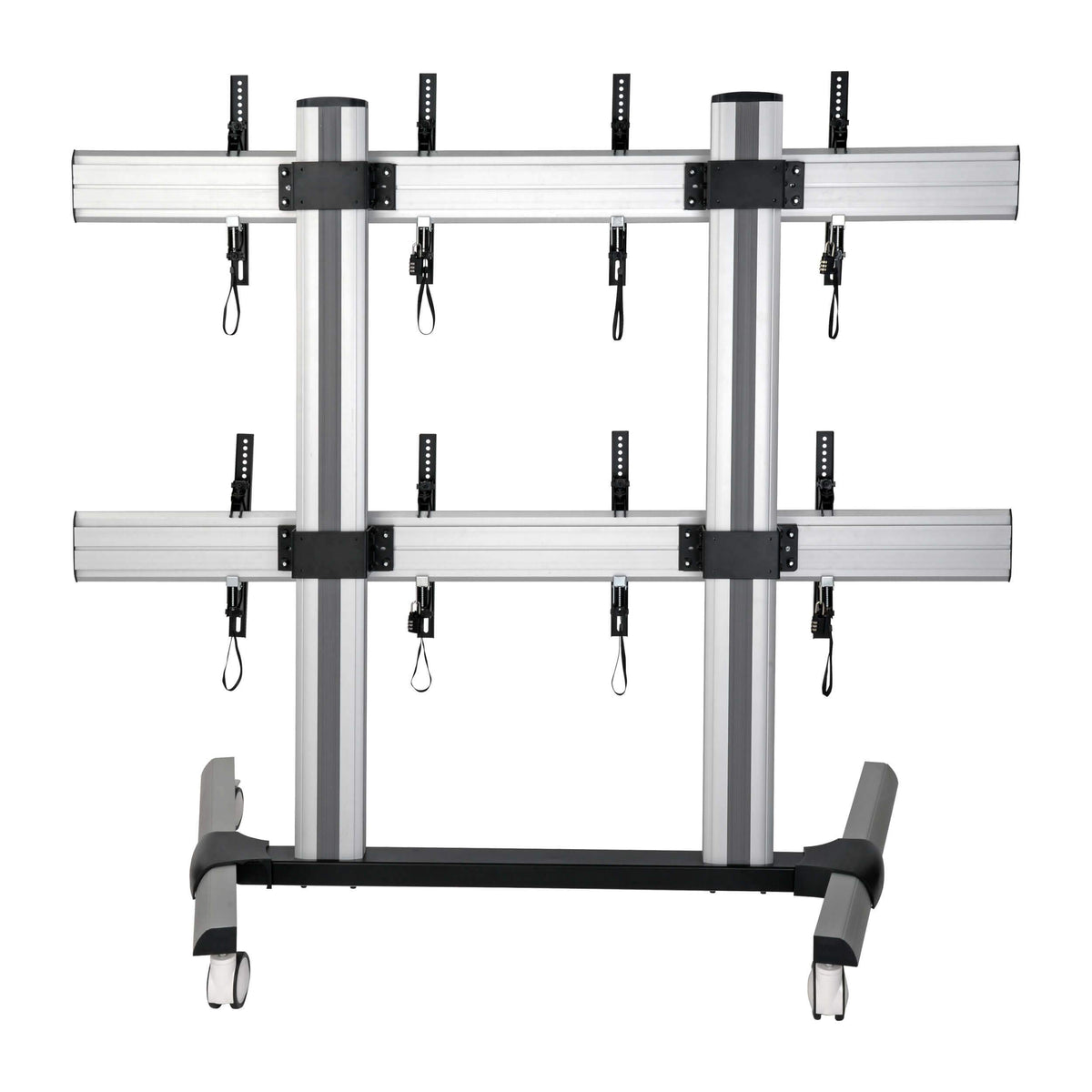 Quad Screen Mobile TV Video Wall Cart Height-Adjustable 45-55in