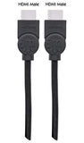 Manhattan 6.6-Feet High Speed HDMI Cable with Ethernet Male to Male, Shielded, Black (393751)