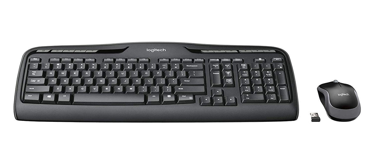 Logitech MK320 Wireless Desktop Keyboard and Mouse Combo — Entertainment Keyboard and Mouse, 2.4GHz Encrypted Wireless Connection, Long Battery Life