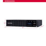 CyberPower PR3000RTXL2U Smart App Sinewave UPS System, 3000VA/3000W, 9 Outlets, 2U Rack/Tower