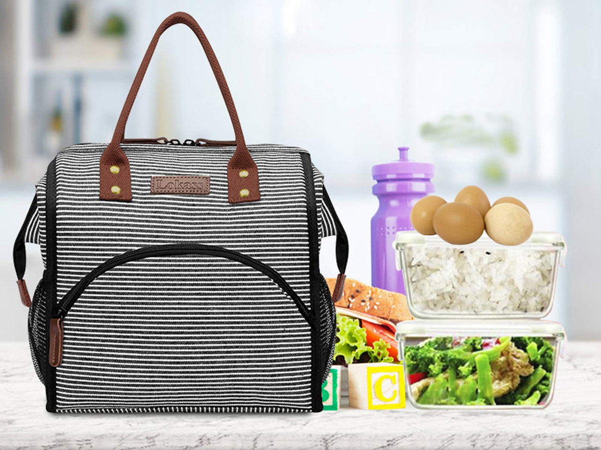 Hisen Waterproof Cooling Insulated Lunch Bag-Black