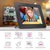 Aluratek (ADMPF108F) 8" Hi-Res Digital Photo Frame with 4GB Built-In Memory (800 x 600 Resolution), Photo/Music/Video Support