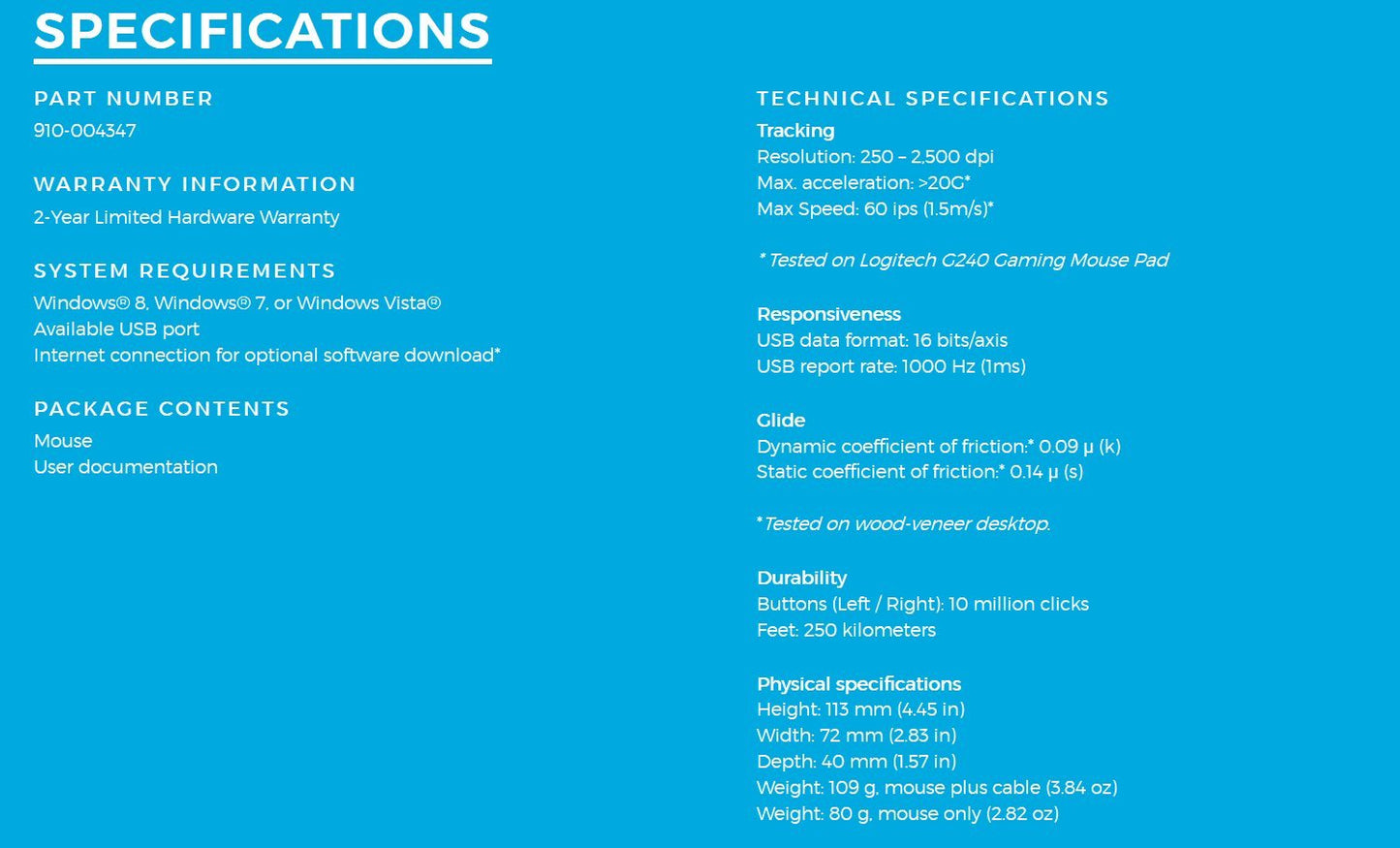 Logitech G300s Optical Ambidextrous  Gaming Mouse - 9 Programmable Buttons, Onboard Memory