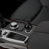 Macally 17 Watt Dual Port USB Car Charger for Smartphones and Other Devices-Retail Packaging-Black