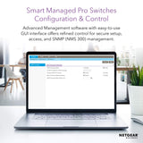 NETGEAR 24-Port Gigabit Ethernet Smart Managed Pro PoE Switch (GS724TP) - with 24 x PoE+ @ 190W, 2 x 1G SFP, Desktop/Rackmount, and ProSAFE Limited Lifetime Protection