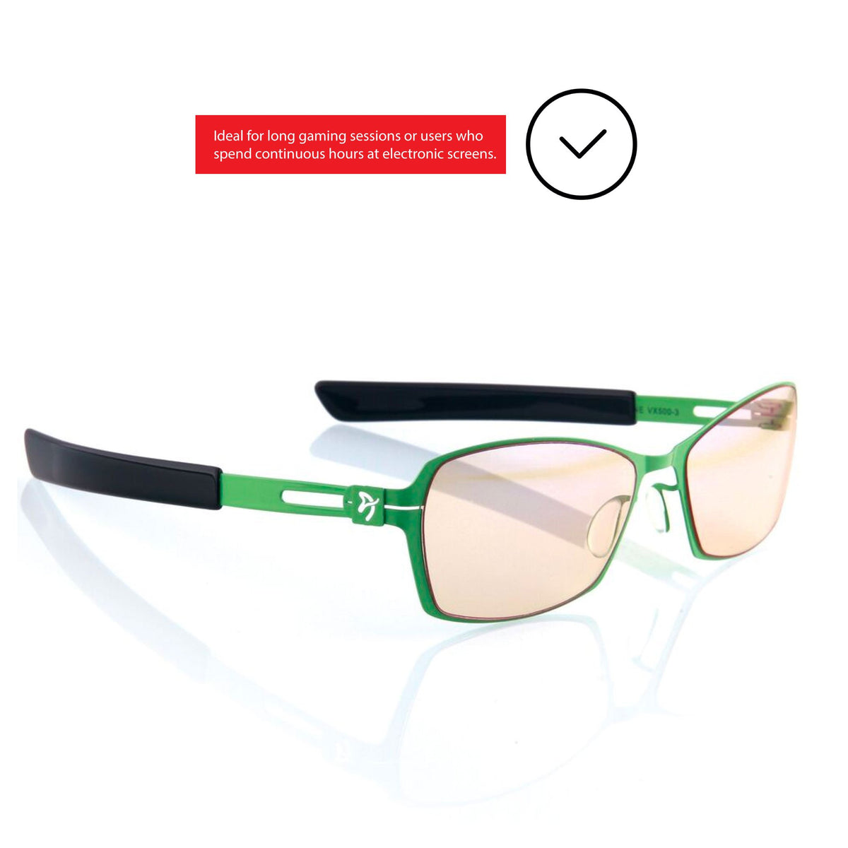 Arozzi Visione VX-500 Computer gaming glasses - Anti-glare, UV and Blue light protection, Eye strain relief, Comfortable gaming, Green