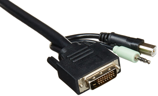 Dvi/USB/AUD Kvm Cable, 6ft