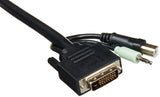 Dvi/USB/AUD Kvm Cable, 6ft