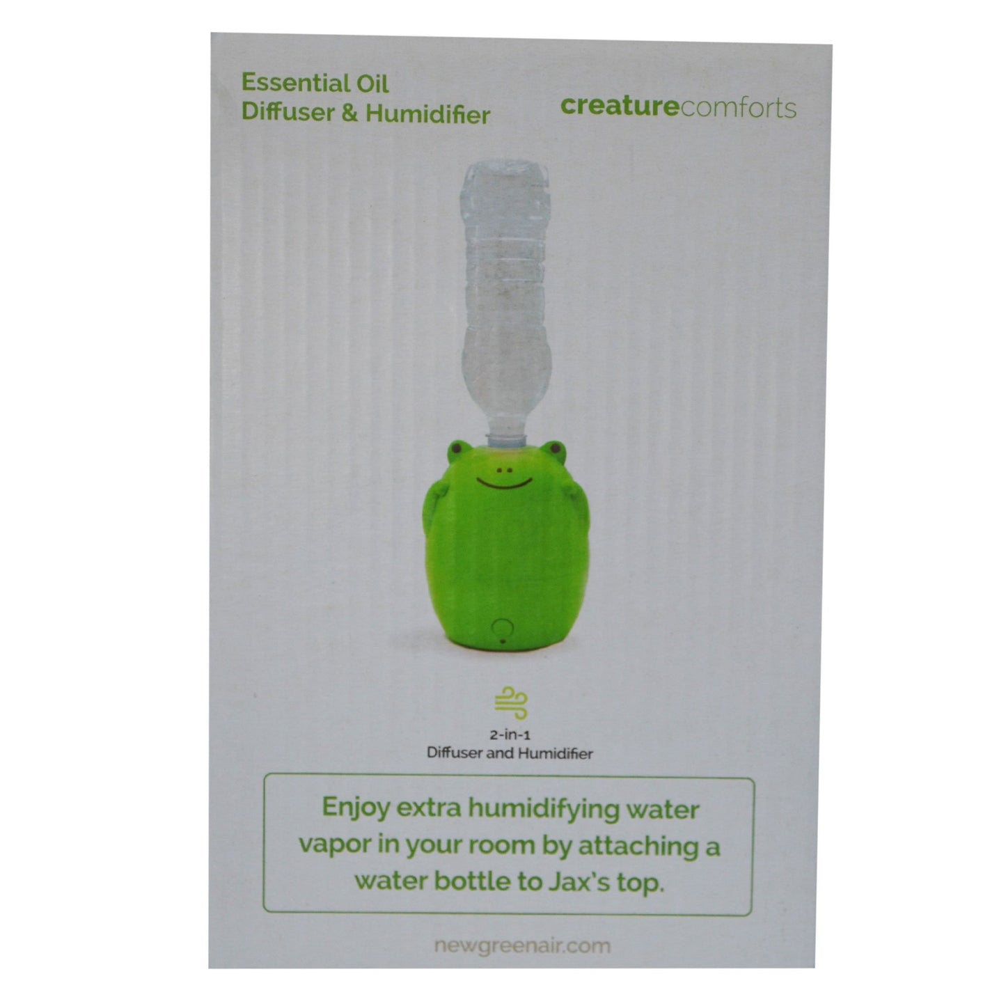 Greenair Jax The Frog Essential Oil Diffuser for Aromatherapy, 1.1 Pound