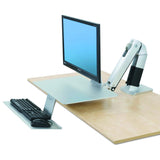 Ergotron 24-422-227 WorkFit-A with Suspended Keyboard, Platinum