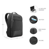 Solo New York Gravity A/D Backpack for Women and Men. Fits up to 15.6 inch Laptop and Notebook Perfect for Business, Travel, School and College-Black