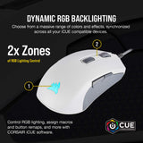 Corsair M55 RGB Pro Ambidextrous Multi-Grip Gaming Mouse, White