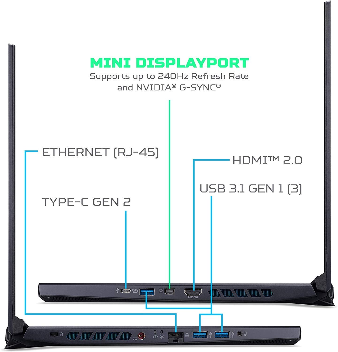 Predator Helios 300, 15.6" FHD IPS 144hz, Ci7 9750H, 16GB , 512GB SSD, RTX 2060, Windows 10 English, Black