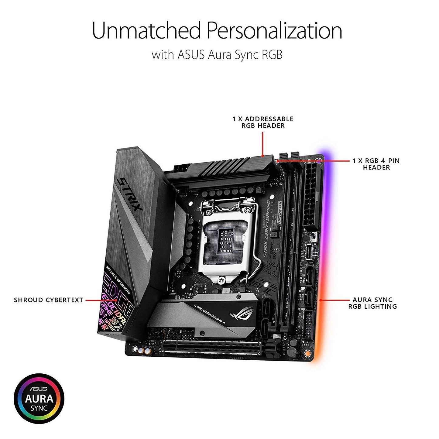 ASUS ROG Strix Z390-I Gaming LGA1151 (Intel 8th and 9th Gen) Mini ITX (MITX) DDR4 DP HDMI M.2 USB 3.1 Gen2 Motherboard