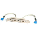 Startech.Com USBPLATE4 4 Port Usb A Female Slot Plate Adapter