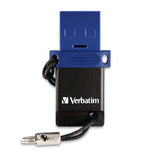 Verbatim 99154 32GB Store 'N' Go Dual USB Flash Drive for USB-C Devices, Blue
