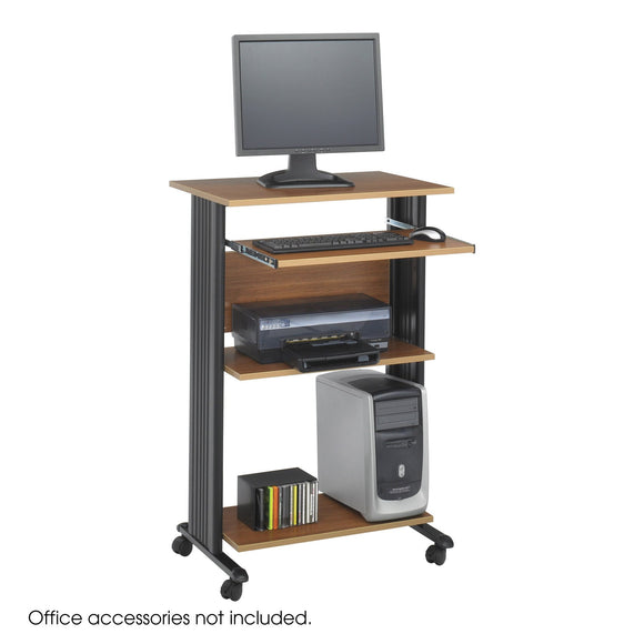 Safco Products Muv Stand-up Workstation, Medium Oak, 1923MO