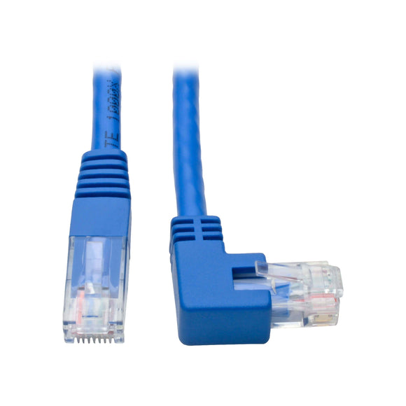 Tripp Lite 1ft Cat6 Right Angled RJ45 GbE M/Blue