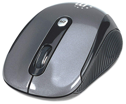 Manhattan Performance Wireless 2000 Ddi USB Optical Mouse with Four Buttons and Scroll Wheel (177795)