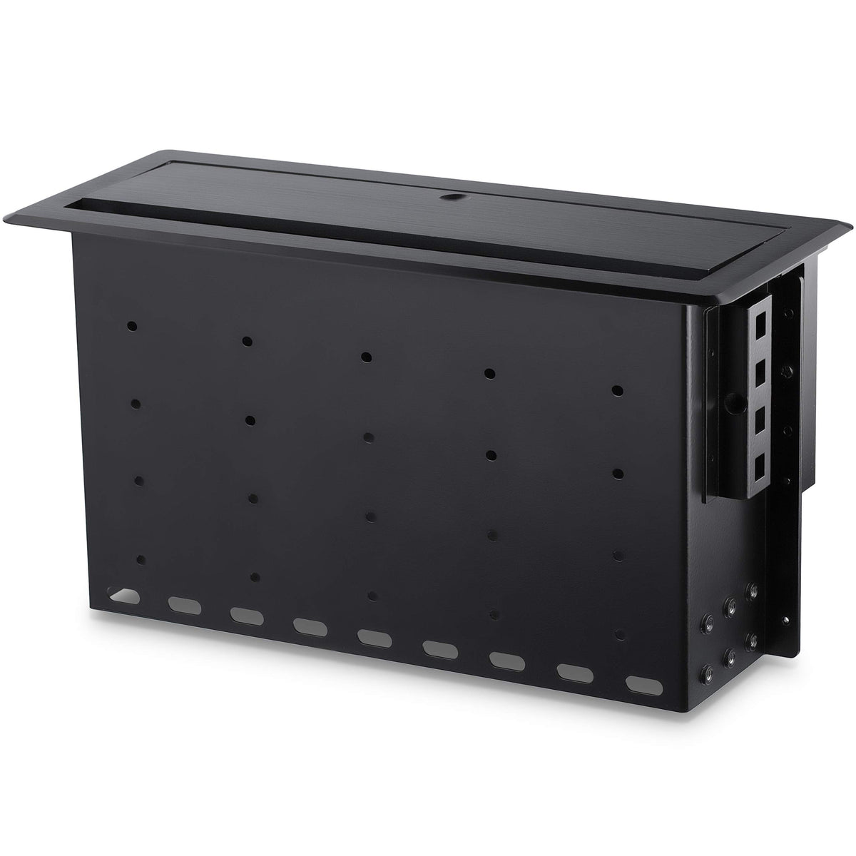 Dual-Module Conference Table Connectivity Box - for Adding Power/Charging/AV/Laptop Docking Modules - Cable Organizer (BOX4MODULE)