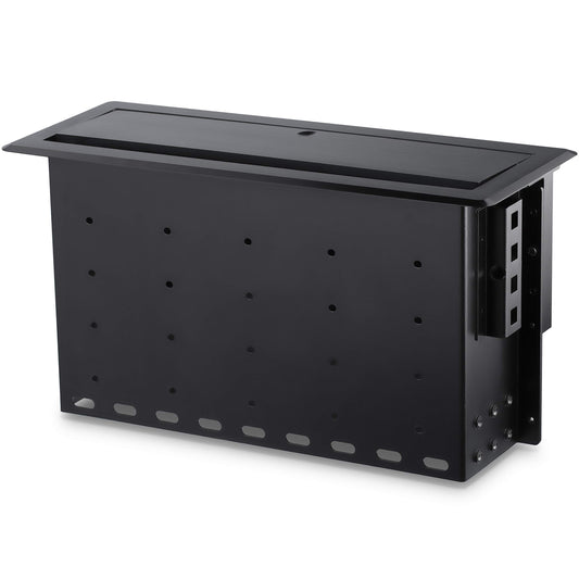 Dual-Module Conference Table Connectivity Box - for Adding Power/Charging/AV/Laptop Docking Modules - Cable Organizer (BOX4MODULE)