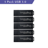Centon MP Valuepack USB 3.0 Datastick Pro (Black), 64GB, 5Pack Bulk, S1-U3P6-64G-5B