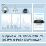 TRENDnet Gigabit Power Over Ethernet Plus (PoE+) Injector,Converts Non-PoE Gigabit to PoE+ or PoE Gigabit, Network Distances up to 100 M (328 Ft.), TPE-115GI