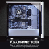 CORSAIR CARBIDE 275R Mid-Tower Gaming Case, Tempered Glass- White (CC-9011133-WW)