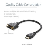 StarTech.com HDMI Male to DVI Female Adapter - 8in - 1080p DVI-D Gender Changer Cable (HDDVIMF8IN)