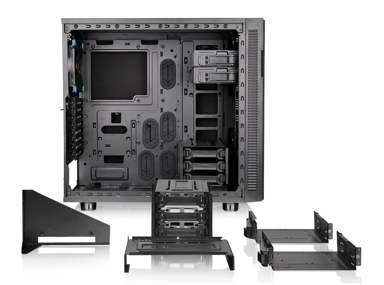 Thermaltake Suppressor F31 Tempered Glass Edition SPCC ATX Mid Tower Tt LCS Certified Ultra Quiet Gaming Silent Computer Chassis CA-1E3-00M1WN-03
