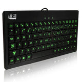 Adesso AKB-110EB - SlimTouch 110 3-Color Illuminated Mini Keyboard