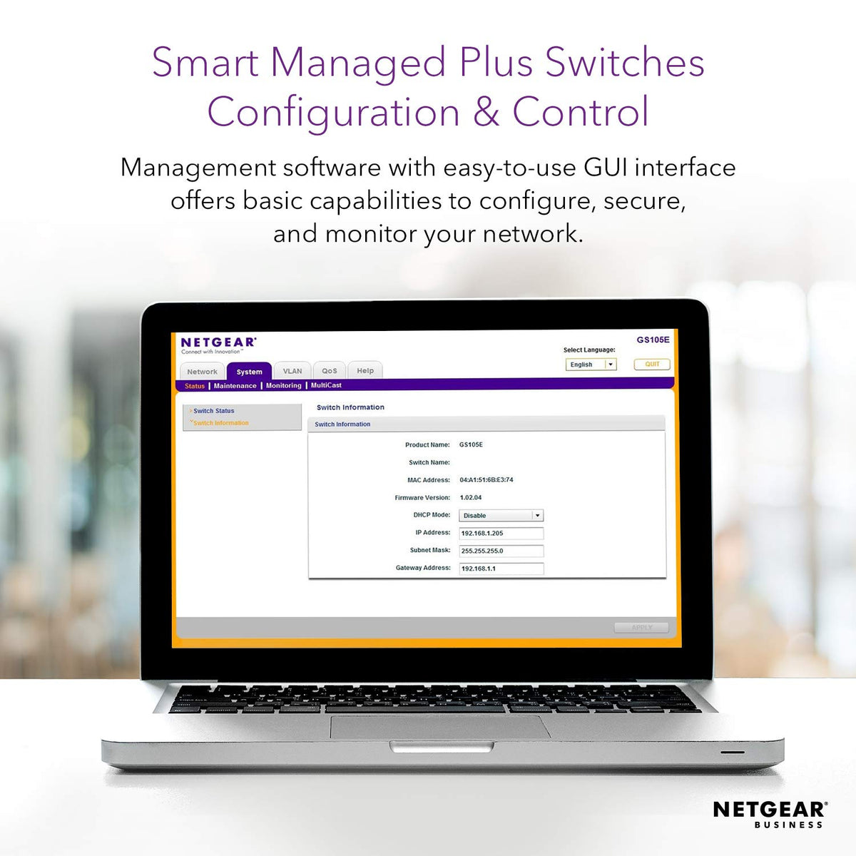 NETGEAR 8-Port Gigabit Ethernet Smart Managed Plus Switch (GS108Ev3) - Desktop, and ProSAFE Lifetime Protection