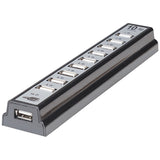 Manhattan 161572 Hi-Speed USB Desktop Hub with 10 Ports, Bus Power and 1.5/12/480 Mbps