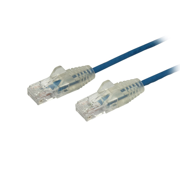 StarTech.com N6PAT6BLS Cat6 Ethernet Cable, 6', Blue, Slim, Snag Less RJ45 Cable, Network Cable, Ethernet Cord